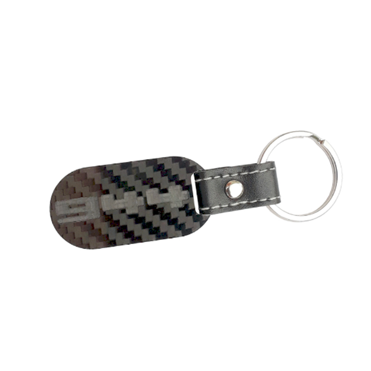 Final pre-production sample, carbon fiber keychain