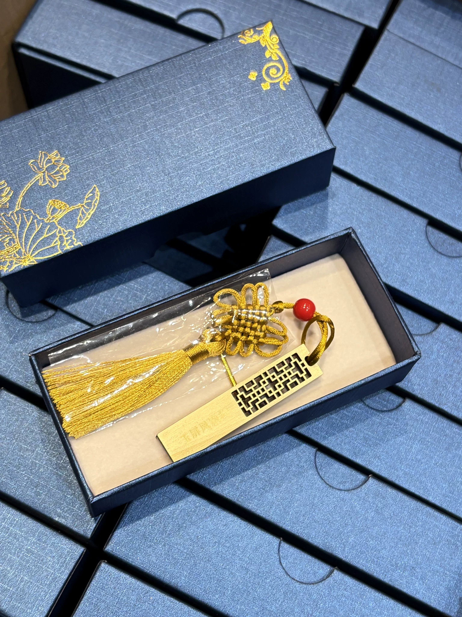 Antique bronze USB drive shown in real use