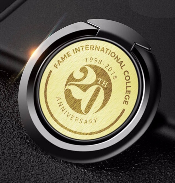 Custom Metal phoneholder — fame international college